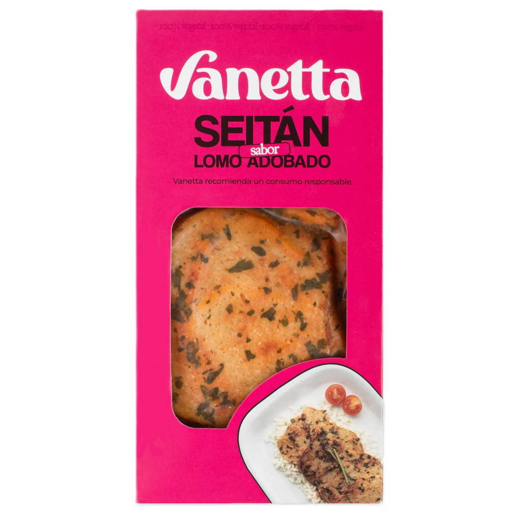 VANETTA. Seitán Sabor Lomo adobado. 250g. Envasado al vacio