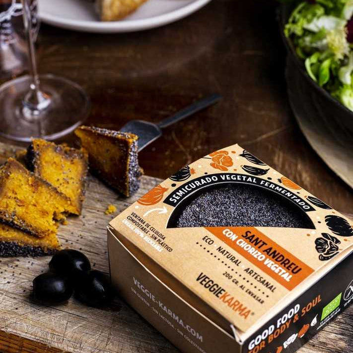 VEGGIE KARMA Semicurado Vegano con Calabizo 200gr sin gluten