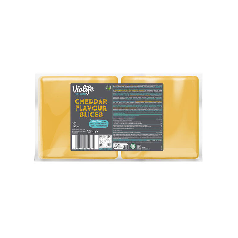 VIOLIFE Lonchas Veganas Sabor Cheddar 500g Sin Gluten