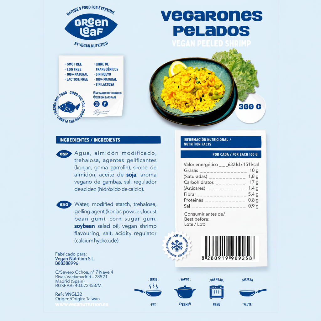 GREEN LEAF - Mini Camarones Veganos 300g