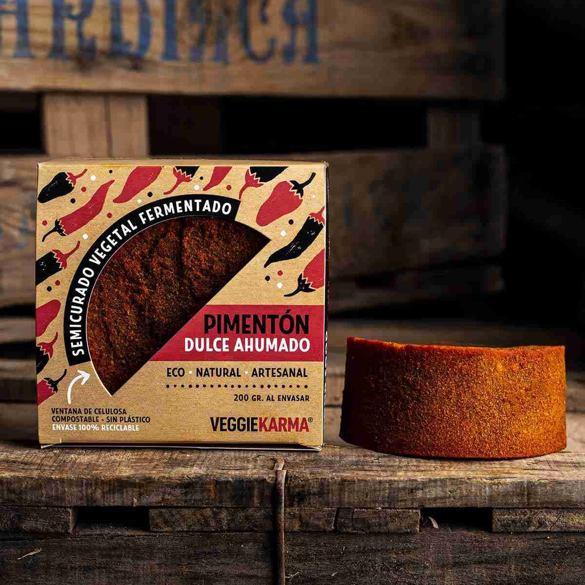 VEGGIE KARMA Semicurado vegano con Pimentón Ahumado, 200g sin gluten