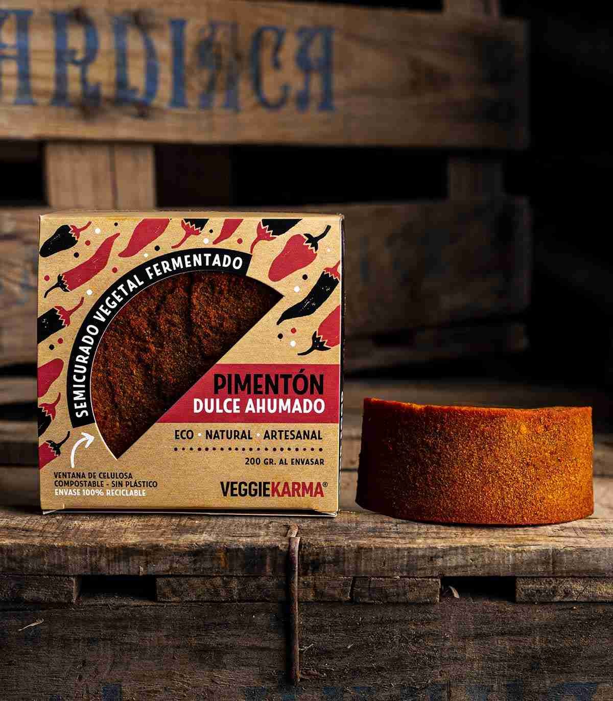VEGGIE KARMA Semicurado vegano con Pimentón Ahumado, 200g sin gluten