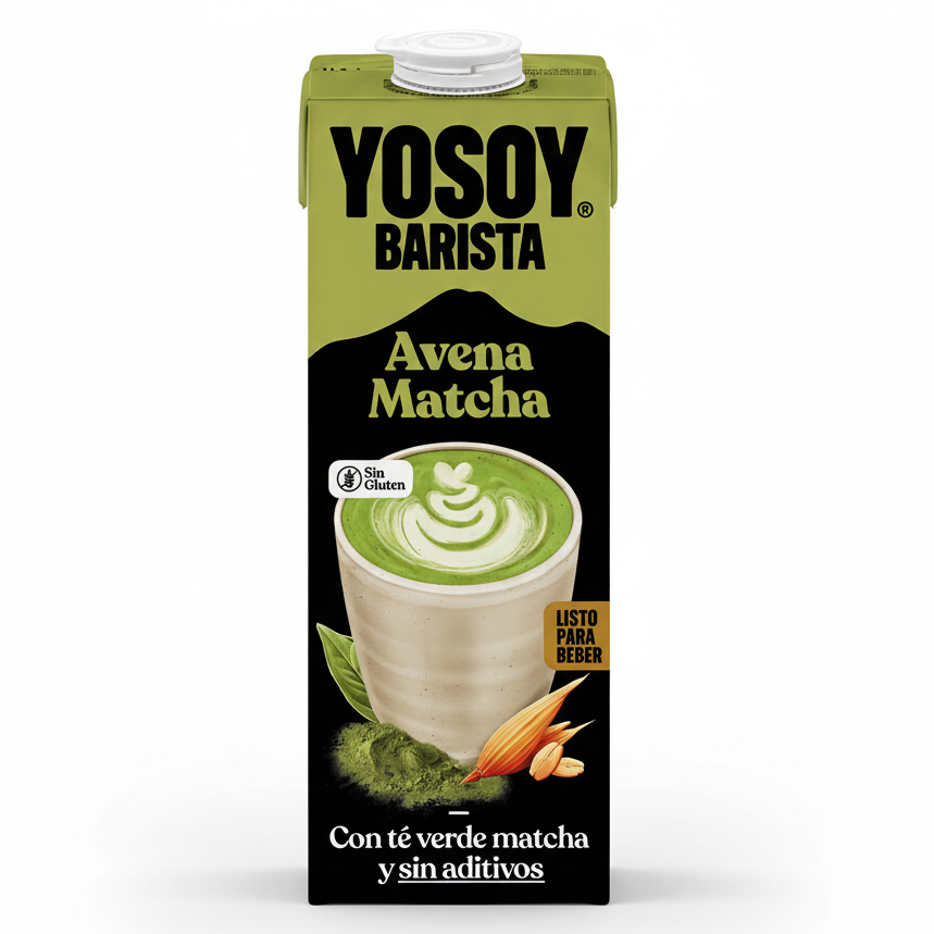 YOSOY Bebida de Matcha y Avena Barista 1L – Lista para Beber