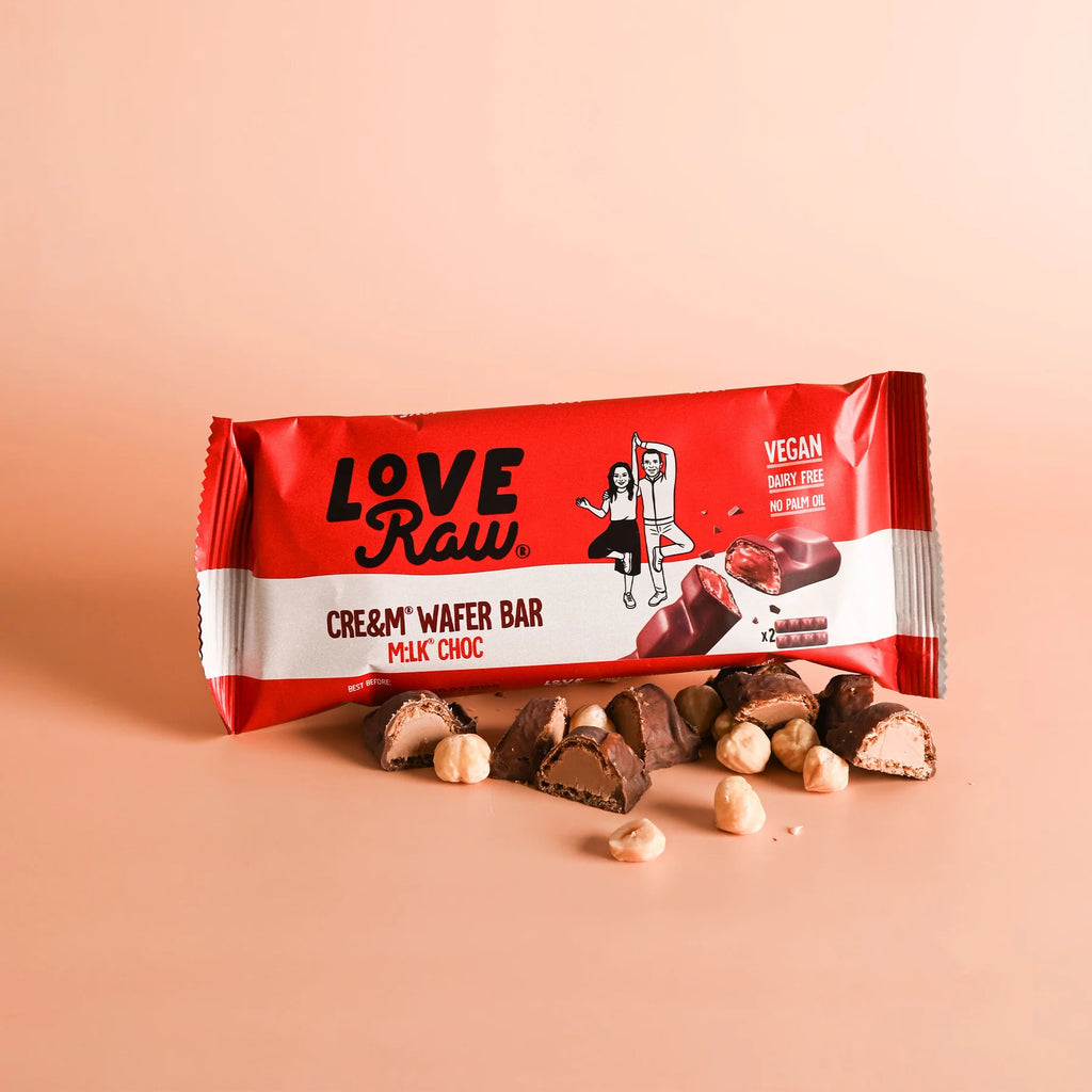 LOVERAW Barritas de Oblea M:lk Choc Cre&m 43g