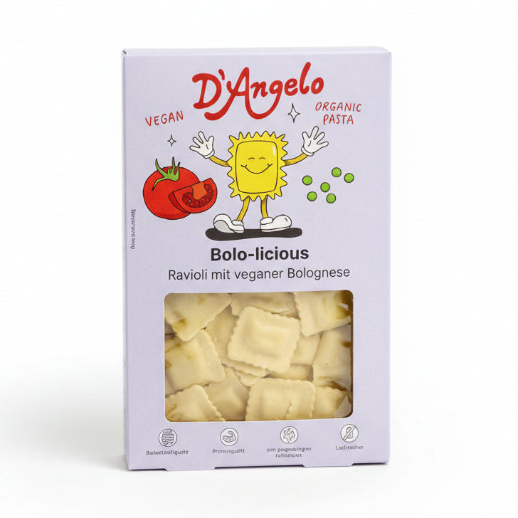 D'ANGELO Pomodoro-oh! Raviolis Veganos de Tomate y Queso 250g