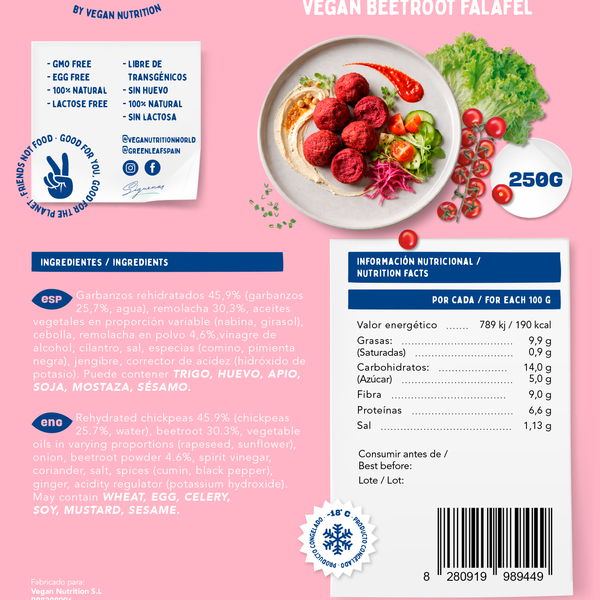 GREEN LEAF Falafel de Remolacha 250g