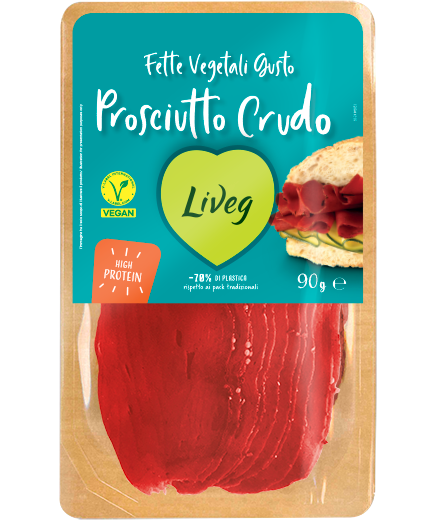 LIVEG. Lonchas Vegetales Gusto Prosciutto Crudo . 90g. Organico