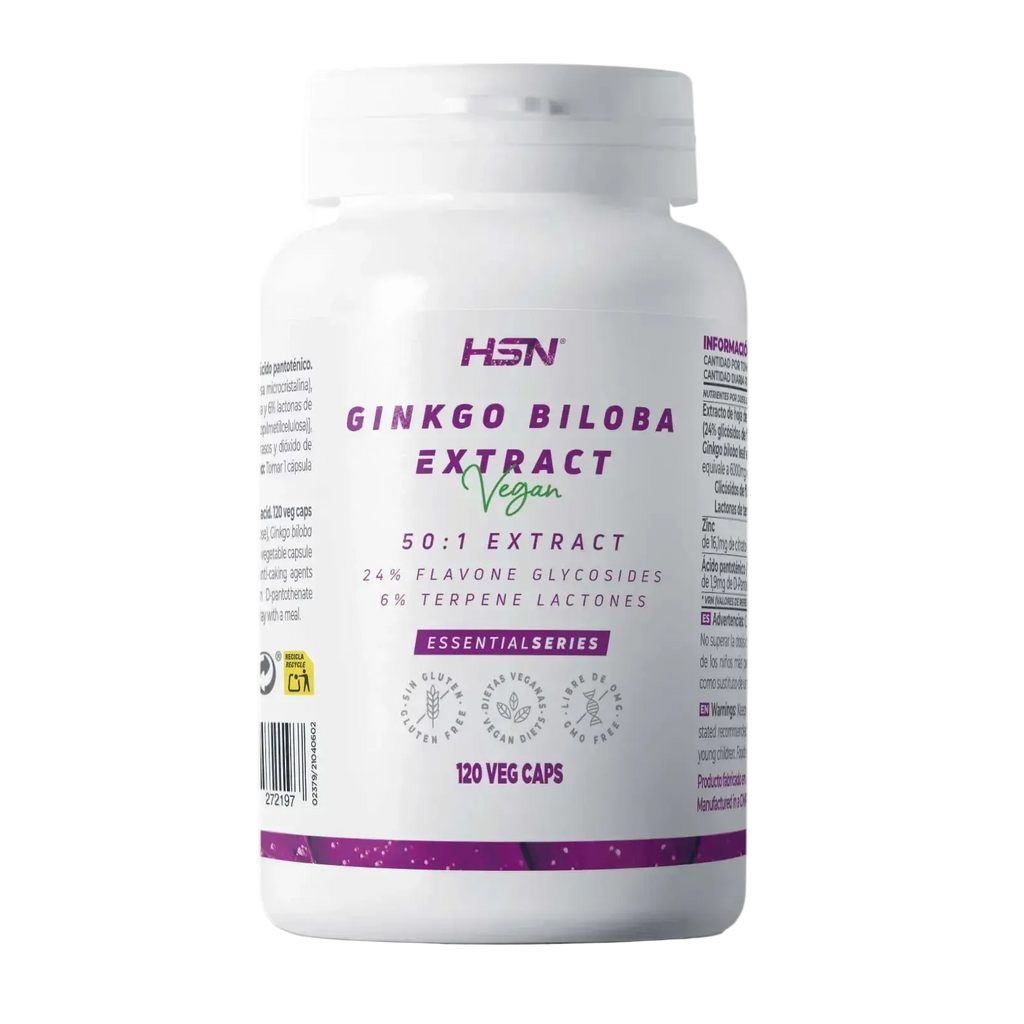 HSN Extracto de Ginko Biloba 120 capsulas veganas