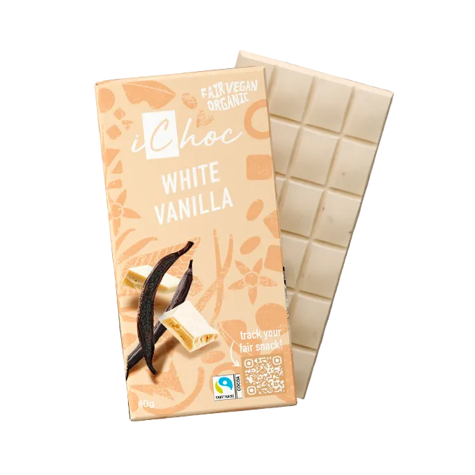 ICHOC White Vanilla Organico 80g