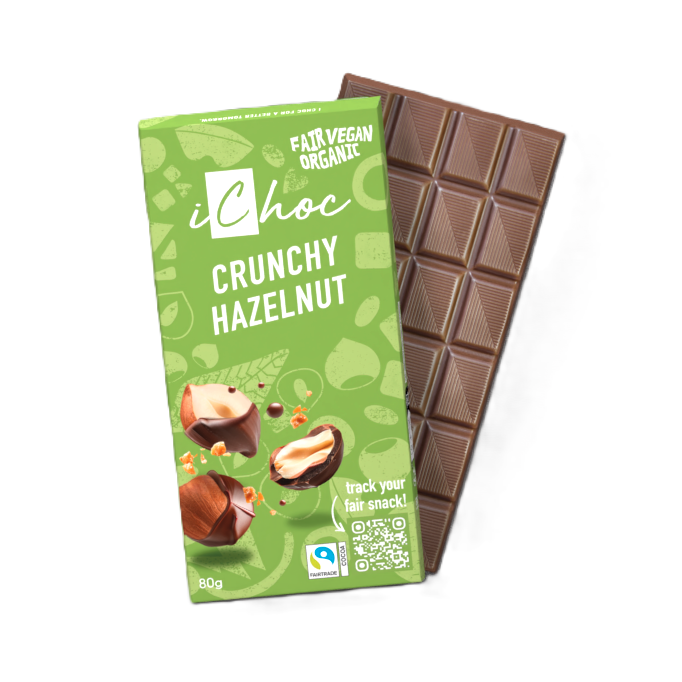 ICHOC Crunchy Hazelnut Organico 80g