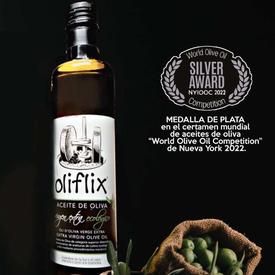 Oliflix Aceite de Oliva Virgen Extra Ecológico 750ml | Arbequina 80% | Primera Presión