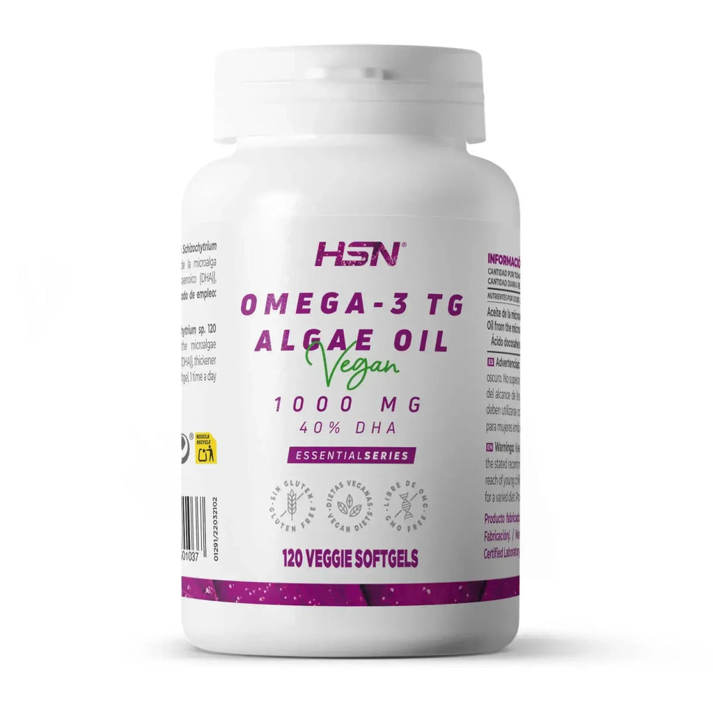 HSN Omega-3 Vegano Aceite de Algas 1000mg 120 capsulas