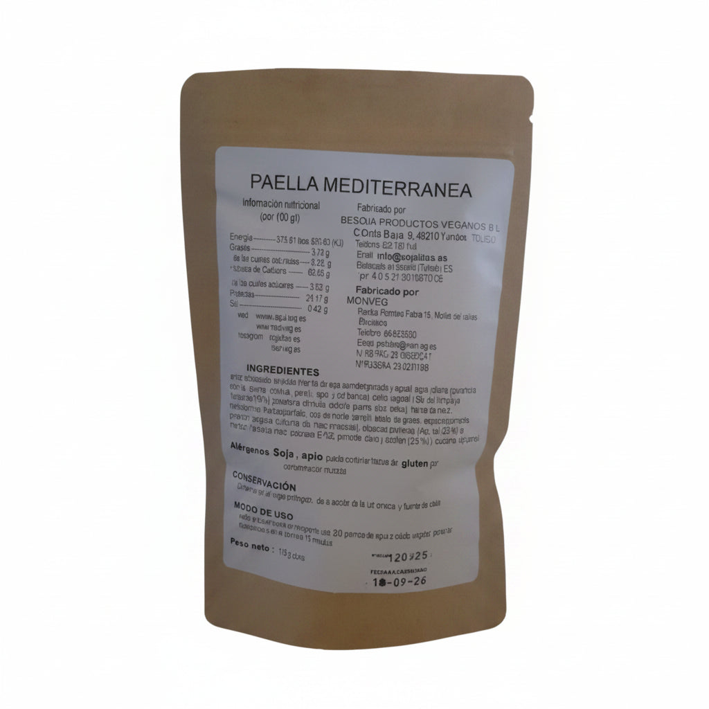 SOJALITAS Preparado instantáneo de paella mediterránea 115g