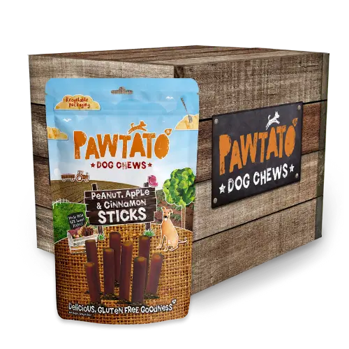 PAWTATO Palitos de cacahuete, manzana y canela 150g