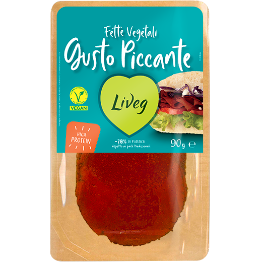 LIVEG Lonchas Vegetales Gusto Chorizo 90g Organico