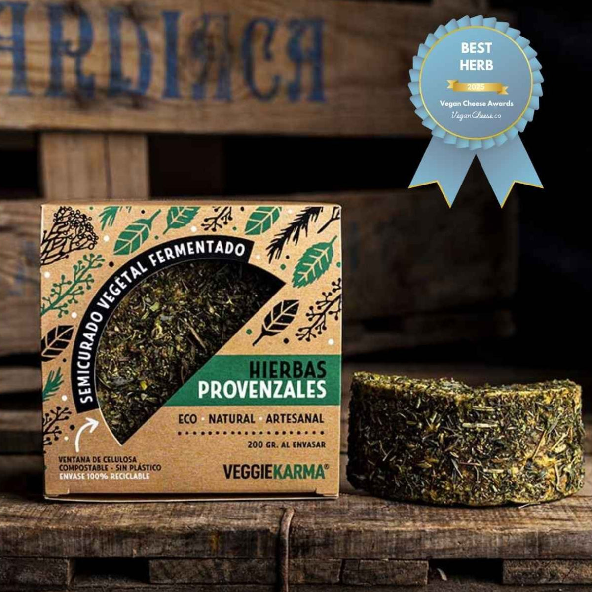 VEGGIE KARMA Semicurado vegano con Finas Hierbas Provenzales 200gr