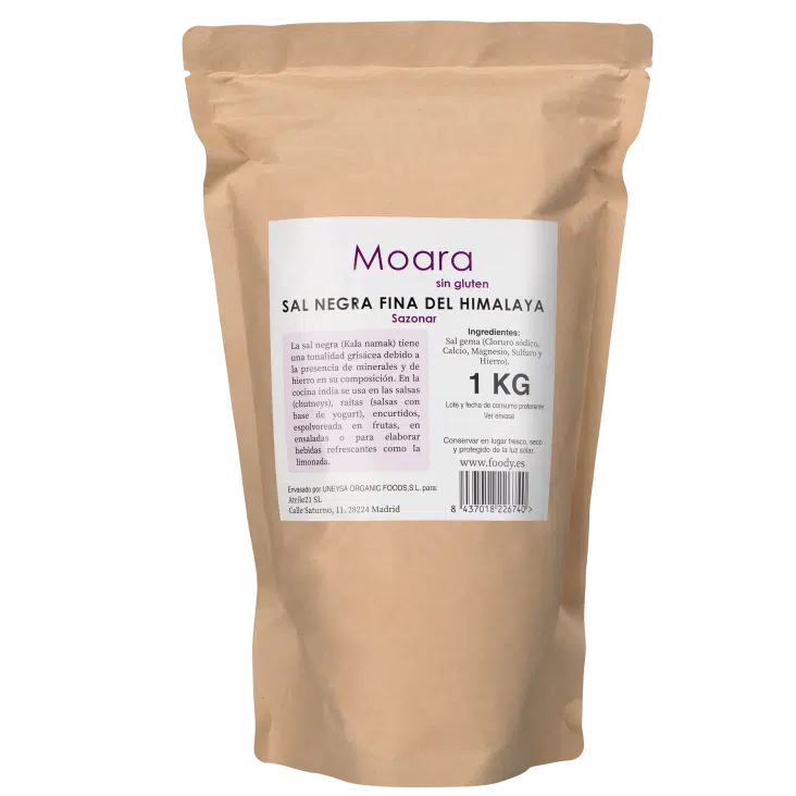 MOARA Sal Negra Fina del Himalaya 1kg Sin Gluten