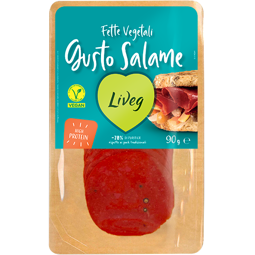 LIVEG Lonchas Vegetales Gusto Salame 90g Organico