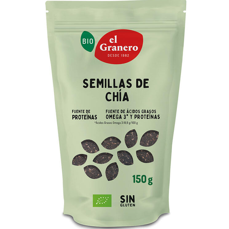 EL GRANERO Semillas de Chia BIO, 150g Sin Gluten