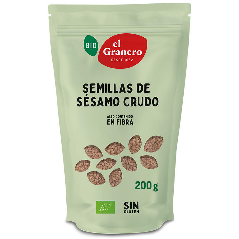 EL GRANERO Semillas de Sésamo Crudo BIO, 200g Sin Gluten